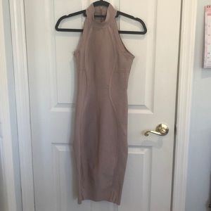 Pale pink bodycon midi dress! Worn once!